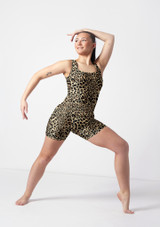 Alegra Print Adriana Square Neck Unitard LEP Front [Multi-Colour]