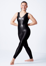 Alegra Metallic Christina Catsuit Black Front 3 [Black]