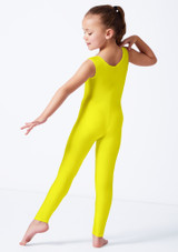 V-dip catsuit Fluorescent Yellow Front [Yellow]