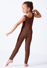 V-dip catsuit Brown Back [Brown]