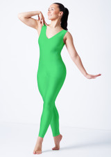 V-dip catsuit Vert Front [Green]