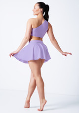 Alegra Shiny Jasmine Circle Mini Skirt Amethyst Front [Purple]