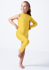 Asymmetric catsuit Yellow Front [Yellow]