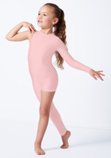 Asymmetric catsuit Light Pink Front [Pink]