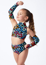 Alegra Kids Print Dance Sleeves AZT Front [Patterned]