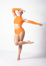Alegra Dance Sleeves Fluorescent Orange Front 6 [Orange]