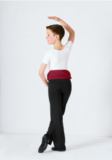 Alegra Kids Shiny Cumberbund Burgundy Back [Red]