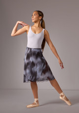 Long Wrap mesh skirt Grey Front 5 [Grey]
