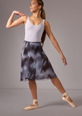 Long Wrap mesh skirt Grey Front 3 [Grey]