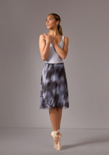 Long Wrap mesh skirt Grey Front 5 [Grey]