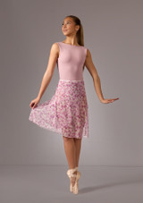 Long Wrap mesh skirt Pink Front 3 [Pink]