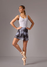 Short Wrap mesh skirt Grey Front 3 [Grey]