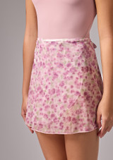 Short Wrap mesh skirt Pink Front 6 [Pink]