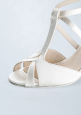 Werner Kern Francis Satin Dance Shoe - 2.56" White Front 3 [White]
