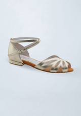 Werner Kern Margo Leather Dance Shoe - 0.39" Gold Front [Gold]