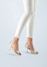 Werner Kern Pearl Leather Dance Shoe - 2.75" Silver Front 3 [Silver]