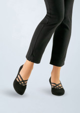 Werner Kern Ruby Suede Dance Shoe - 1.77" Black Front 8 [Black]