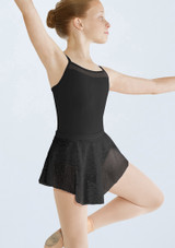 Mirella Girls Butterfly Skirt Black Front [Black]