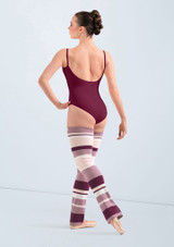 Stripe leg warmers Pink Back [Pink]