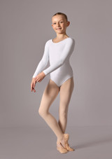 Long sleeved leo (as Camilla) White Front 3 [White]