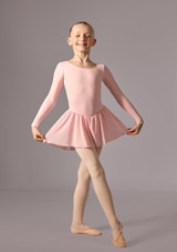 Long sleeved skirted leo (as Lacey) Pink Front [Pink]
