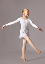 Long sleeved skirted leo (as Lacey) White Front 2 [White]