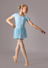 Skirted short sleeved leo (as Lottie) Pale Blue Back 9 [Blue]