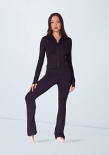 Athletic dance jacket Black Front [Black]