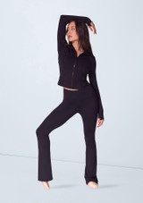 Athletic dance jacket Black Front 2 [Black]