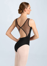 Mirella Mesh Back Leotard Black Back 2 [Black]