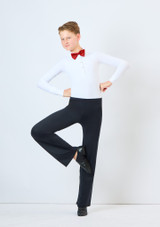Alegra Shiny Elasticated Bow Tie Red Front [Red]