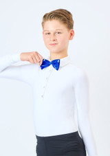 Alegra Shiny Elasticated Bow Tie Royal Blue Front [Blue]