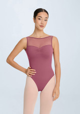 Hadassah Sweetheart Leotard Violet Front 3 [Purple]