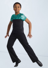 Weissman Boys Hologram Sequin Tee Emerald 5 [Green]