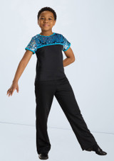 Weissman Boys Hologram Sequin Tee Peacock [Blue]