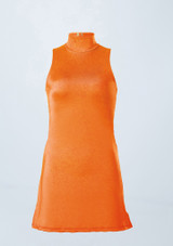 Weissman Lustre Mock Neck Dress Ember 5 [Red]