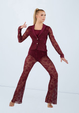 Weissman Floral Lace Blazer Black Cherry [Black]