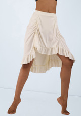 Weissman Ruched High-Low Skirt Vanilla 5 [Yellow]