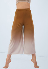 Weissman Ombre Cropped Culotte Pant Camel 6 [Brown]