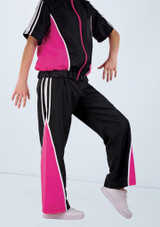 Weissman Colorblock Full-Length Pant Cerise 5 [Pink]