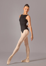 Move Dance Leia Low Back Lace Leotard Black Front 3 [Black]
