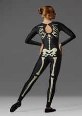 Skeleton Catsuit Black Front 4 [Black]