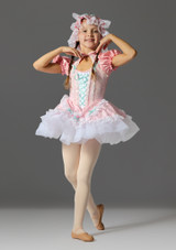 Little Bo Peep Dress & Bonnet Pink Front [Pink]