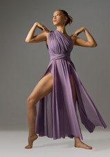 Jolista Petal Veil Lyrical Costume Dark Lilac Front [Purple]