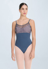 Intermezzo Idaira Strappy Leotard Aqua Front [Blue]