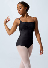 Capezio Elsa Camisole Leotard Black Front [Black]
