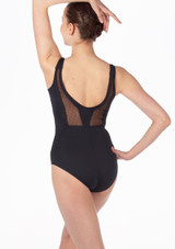 So Danca Polka Dot Mesh Leotard* Black Main [Black]