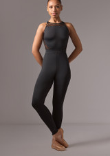 Move Dance Tulla Lace Cross Back Catsuit Black Front [Black]