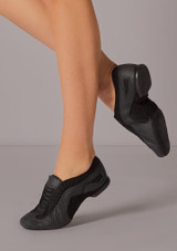 Bloch Slipstream Split Sole Jazz Dance Shoes Black Front [Black]