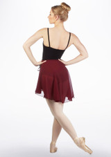 Capezio Full Sweep Wrap Dance Skirt Red Back [Red]